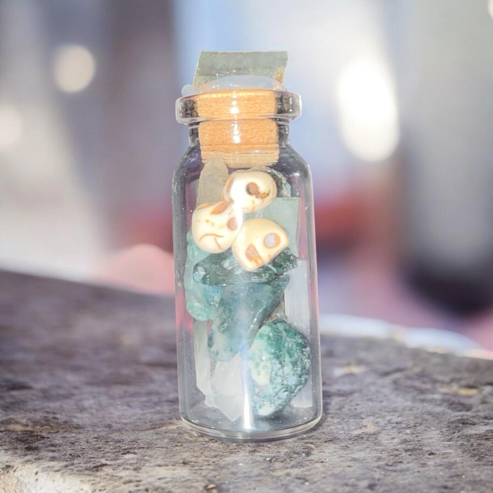 Green Witch Crystal Jar